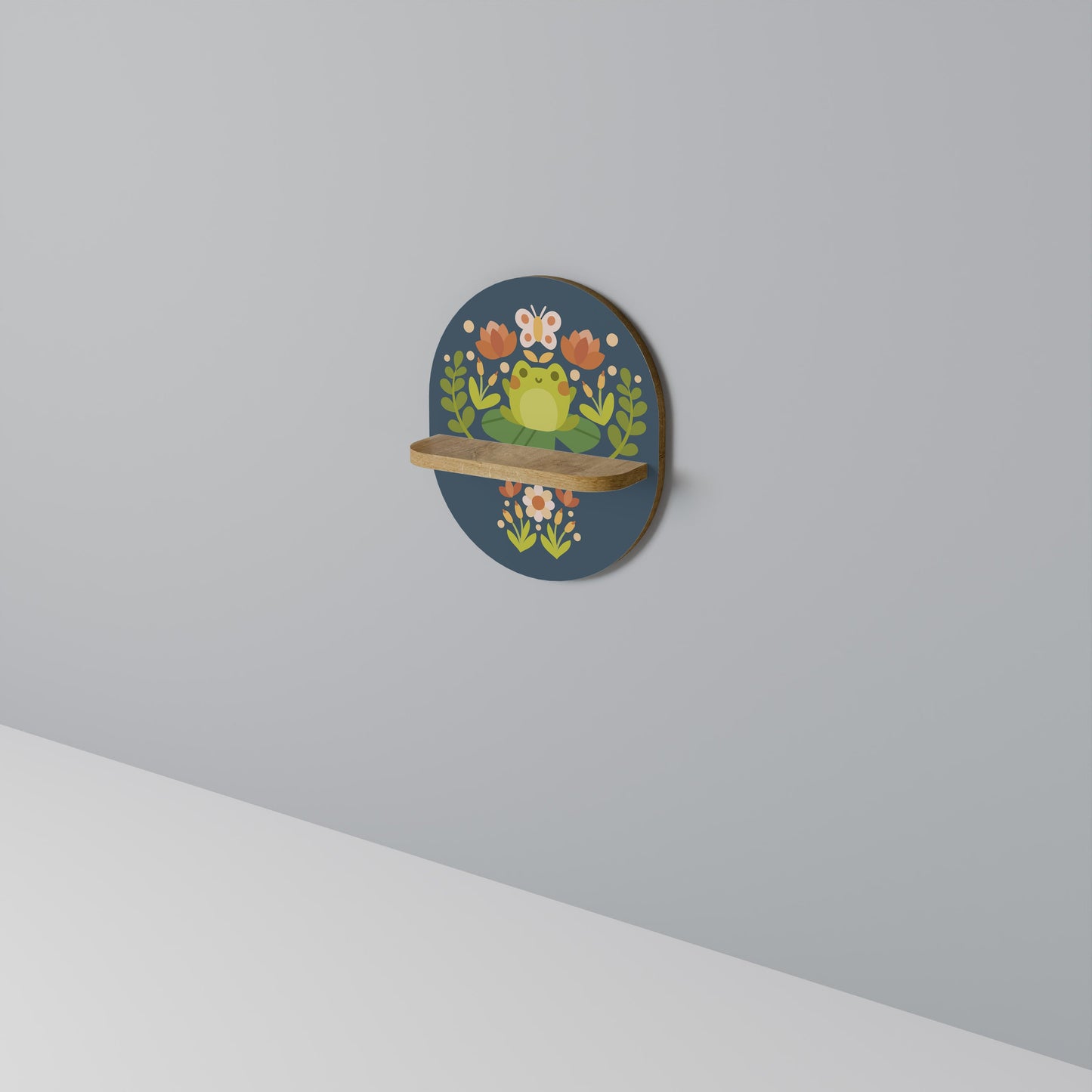 Mensola ovale MEADOW IDYLL in effetto rovere