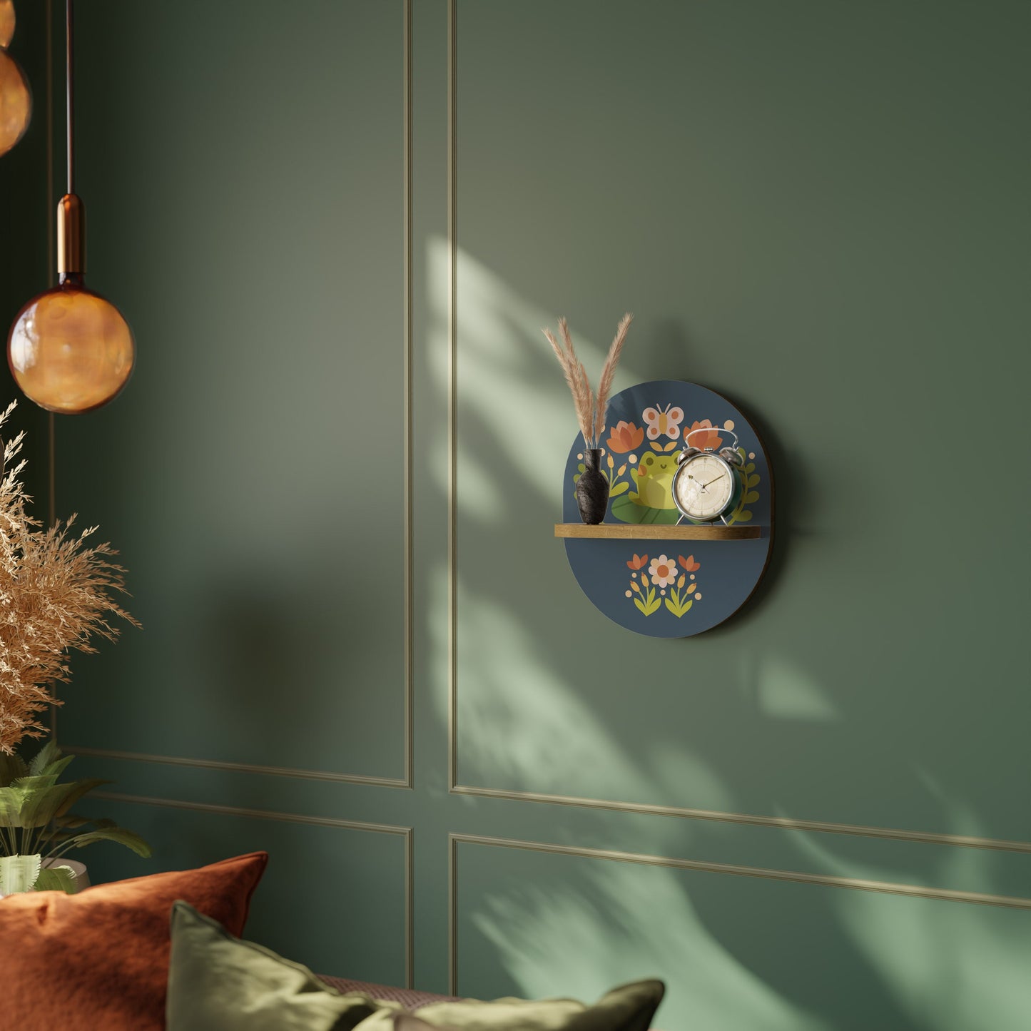 Mensola ovale MEADOW IDYLL in effetto rovere
