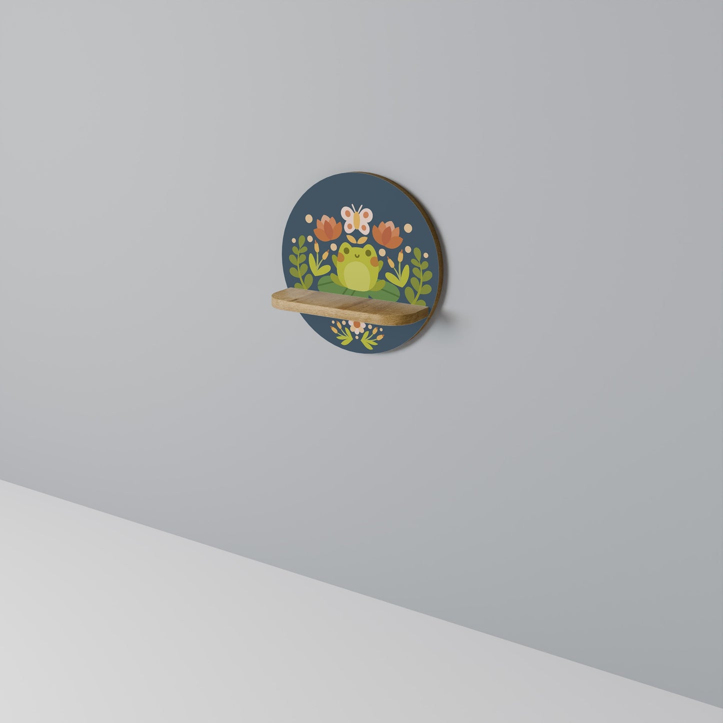 Mensola rotonda MEADOW IDYLL in effetto rovere