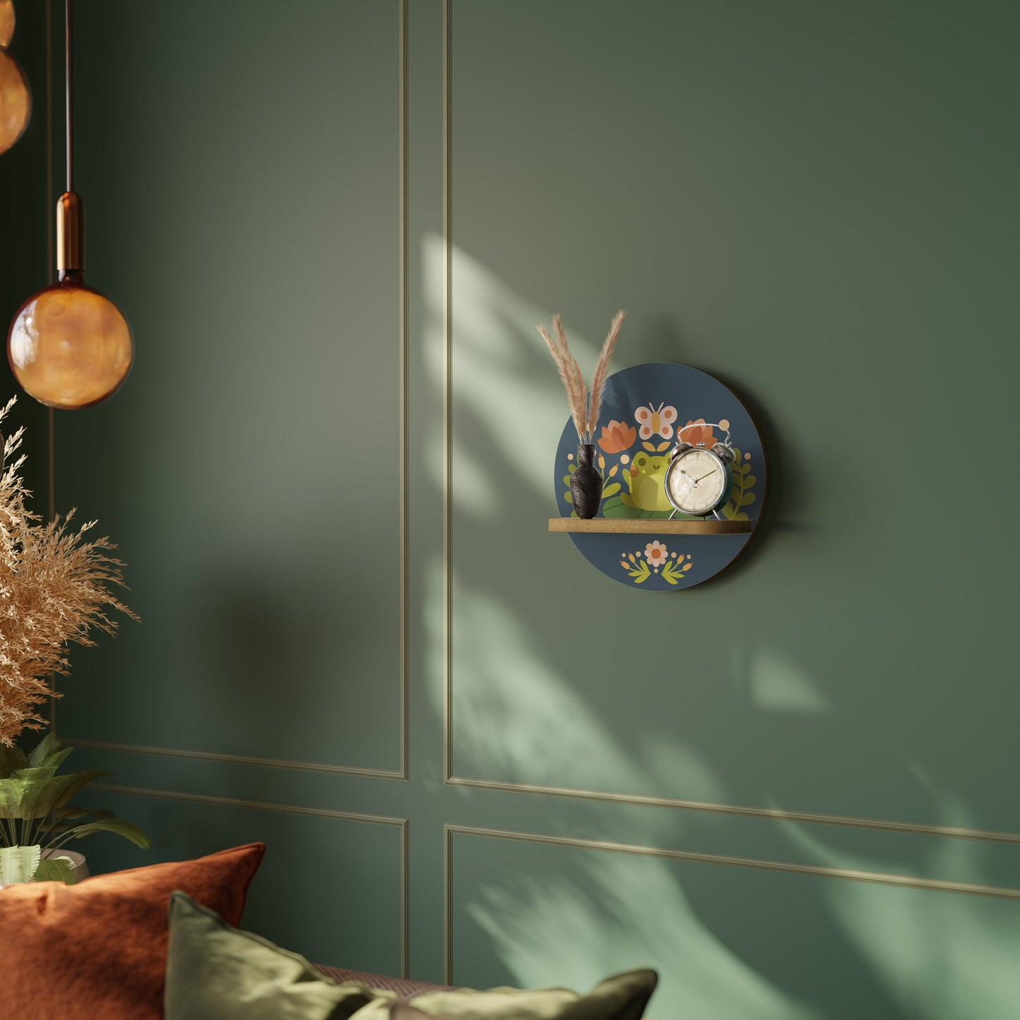 Mensola rotonda MEADOW IDYLL in effetto rovere
