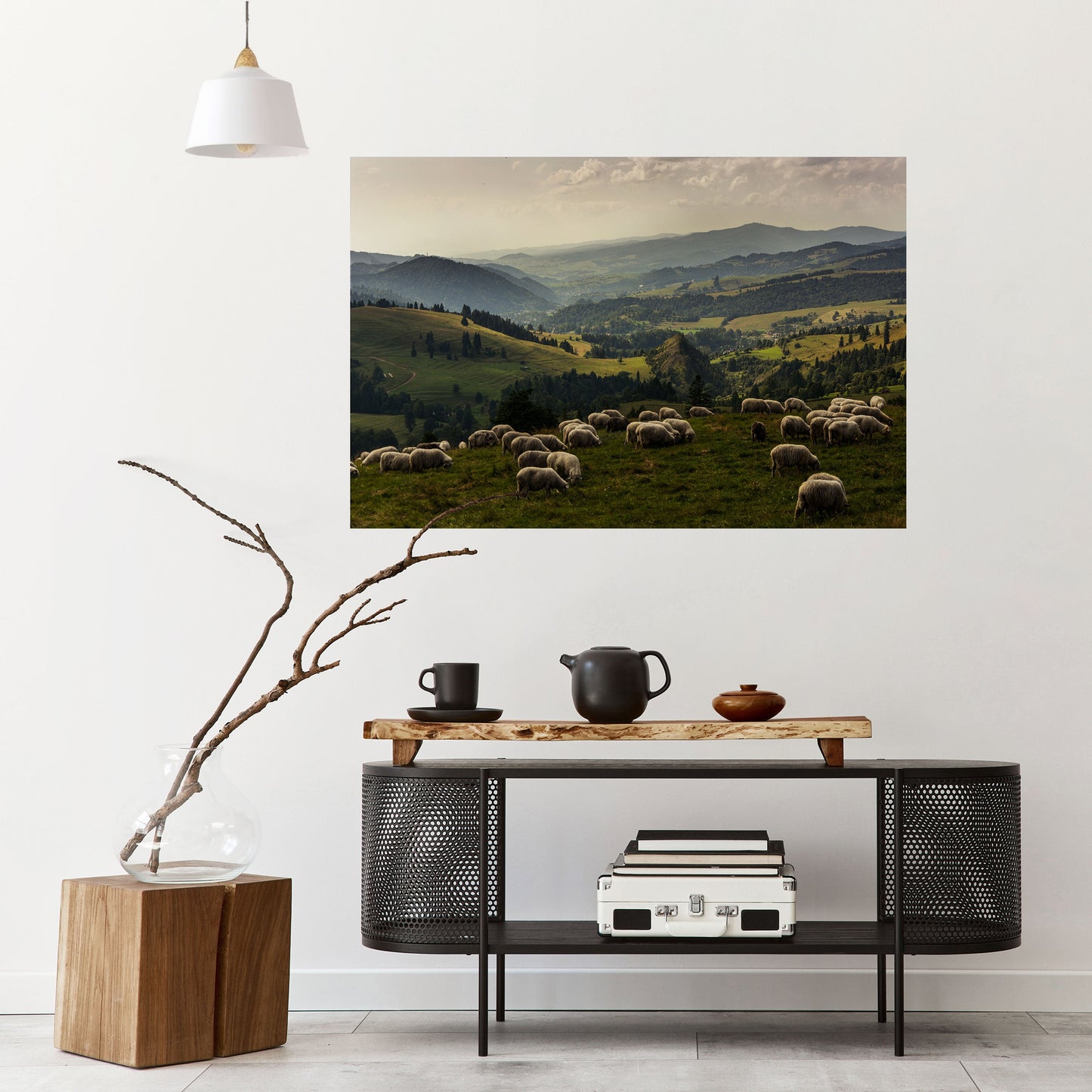 PECORA IN SERENITÀ Poster orizzontale staccabile e attaccabile