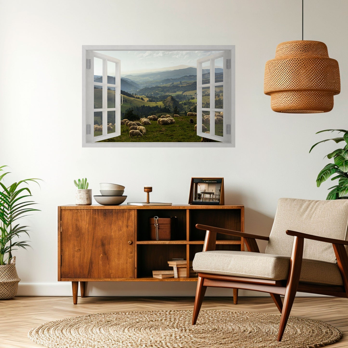 Poster orizzontale staccabile e attaccabile WILD PASCURES VIEW