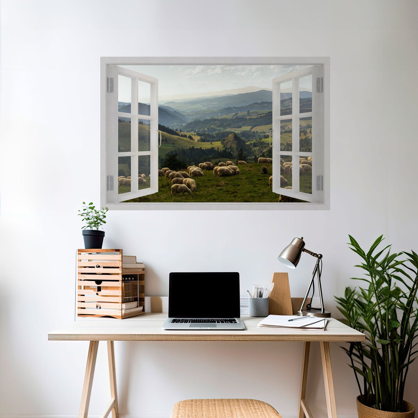 Poster orizzontale staccabile e attaccabile WILD PASCURES VIEW