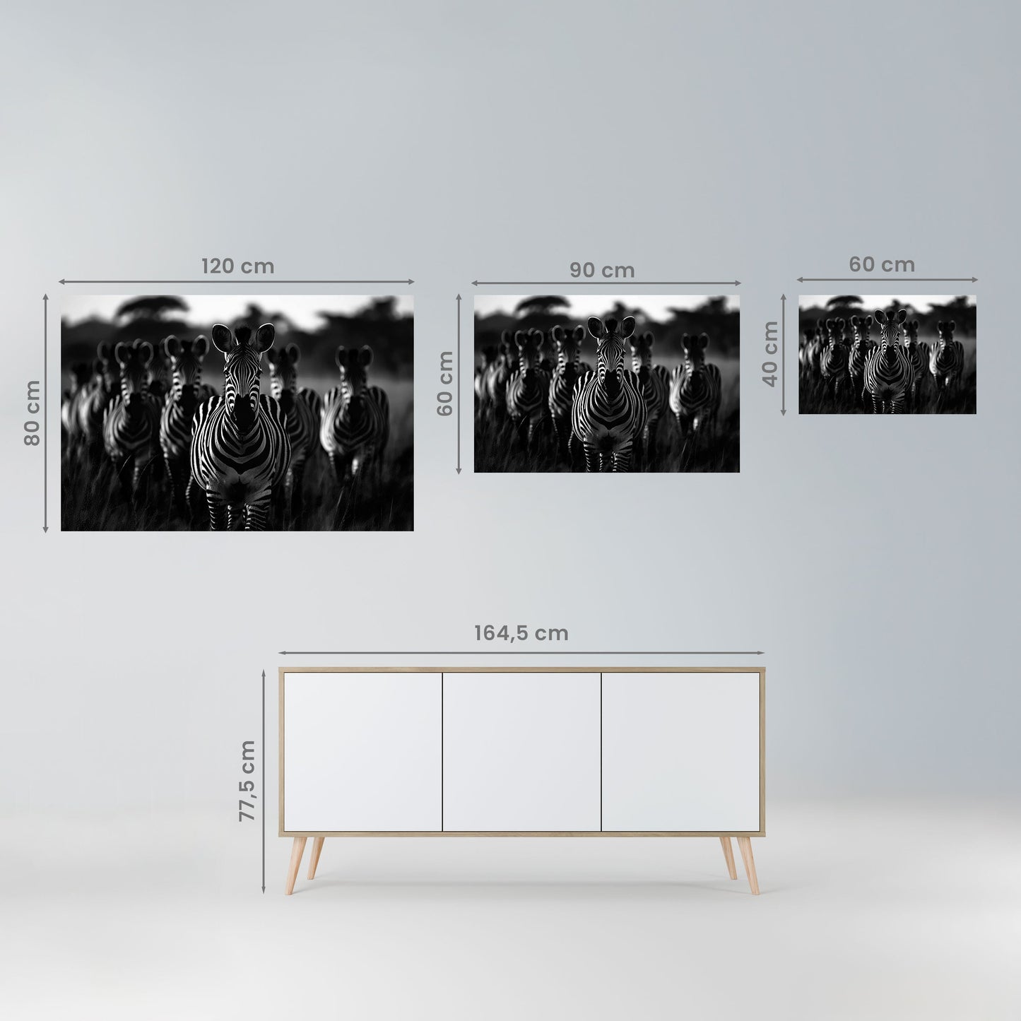 Poster orizzontale staccabile e attaccabile STRIPED SYMPHONY SAGA