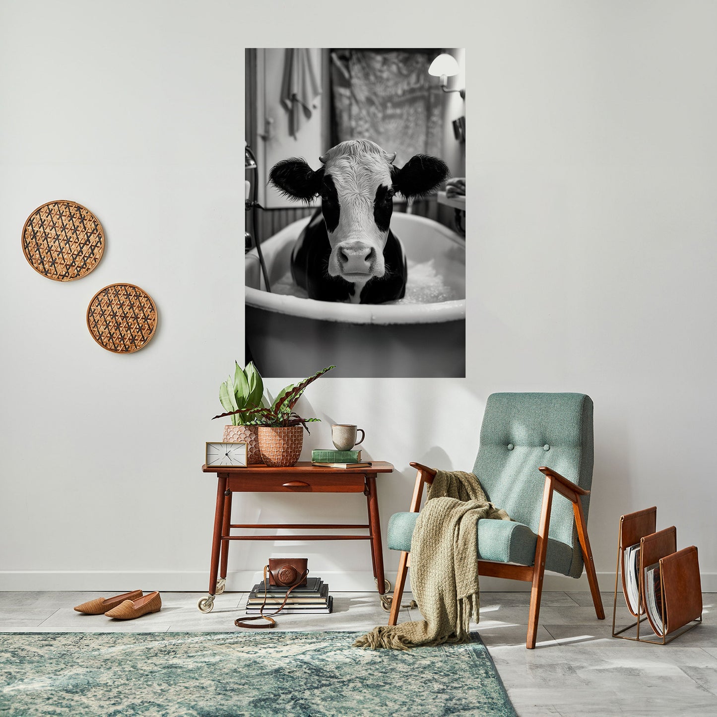 MONOCHROME MOOOD Poster verticale staccabile e attaccabile