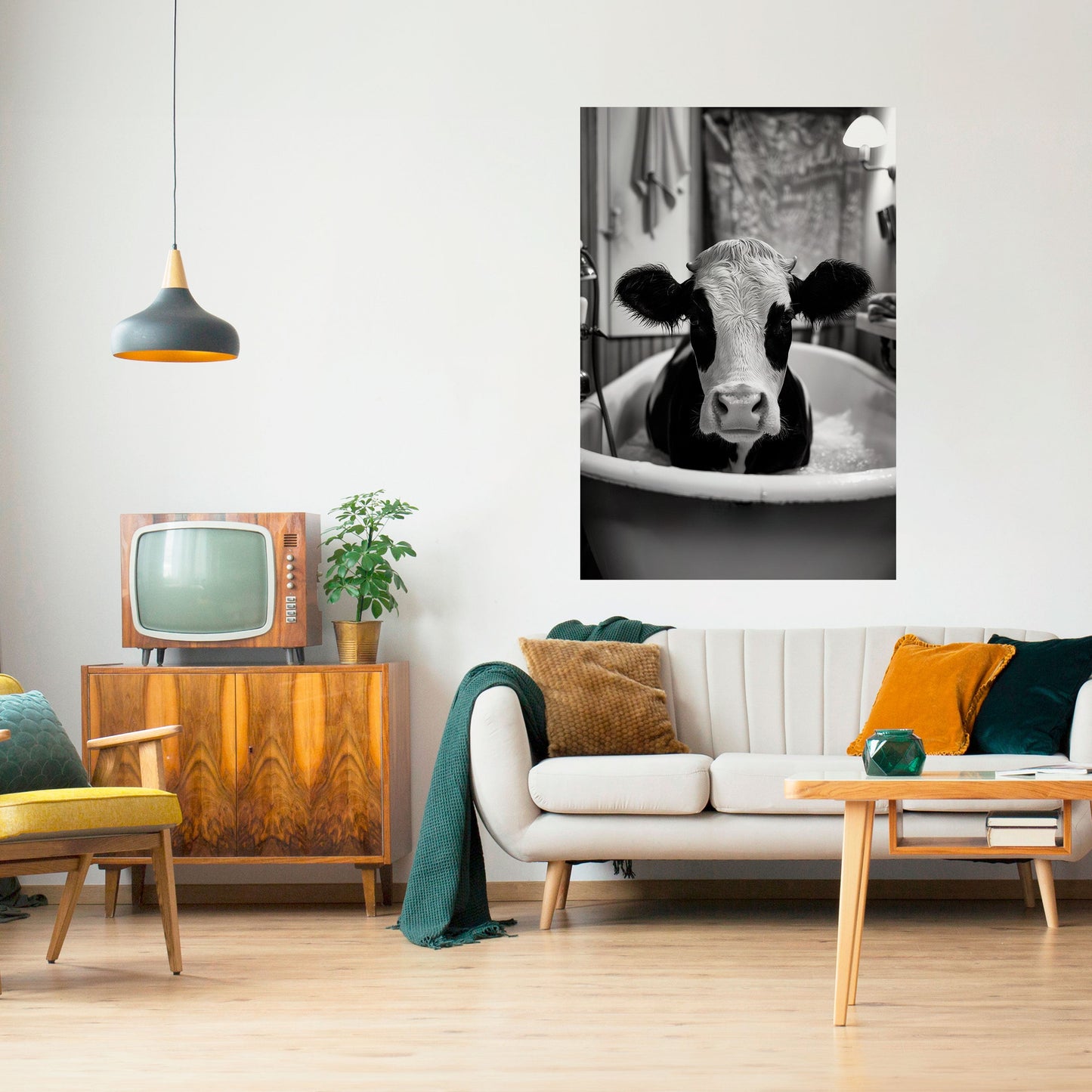 MONOCHROME MOOOD Poster verticale staccabile e attaccabile