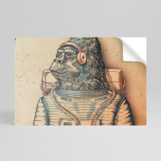 GORILLA GROOVE Poster orizzontale staccabile e attaccabile