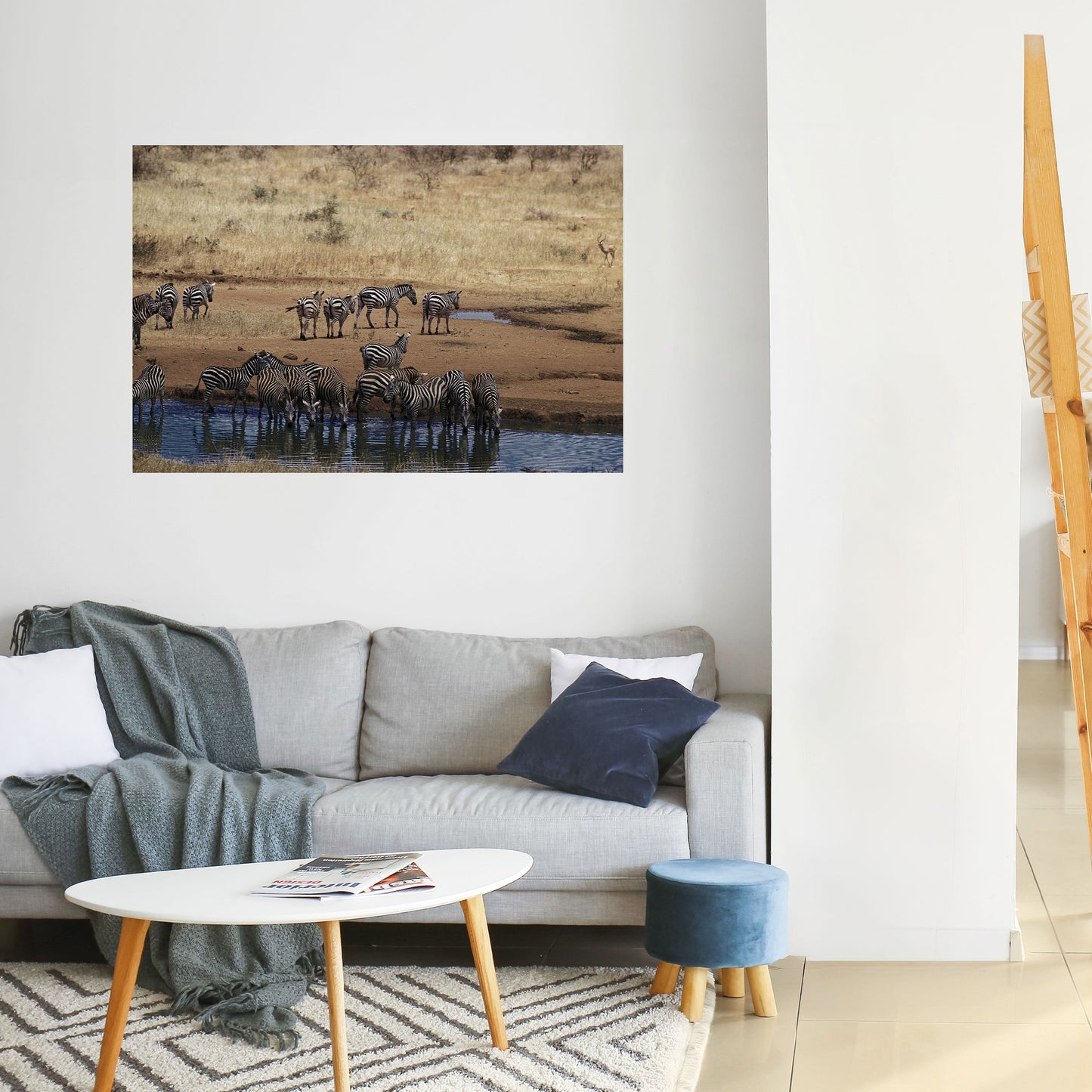 Poster orizzontale staccabile e attaccabile THE ZEBRA HARMONY