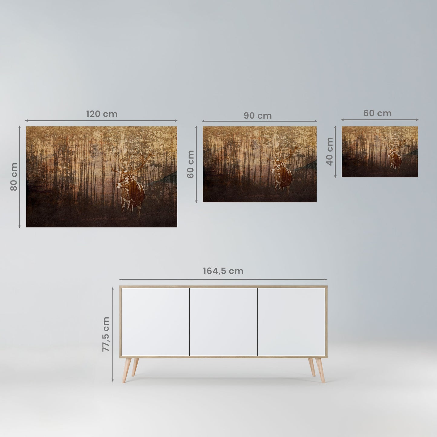 Poster orizzontale staccabile e attaccabile WHISPERING WOODS MYSTIQUE