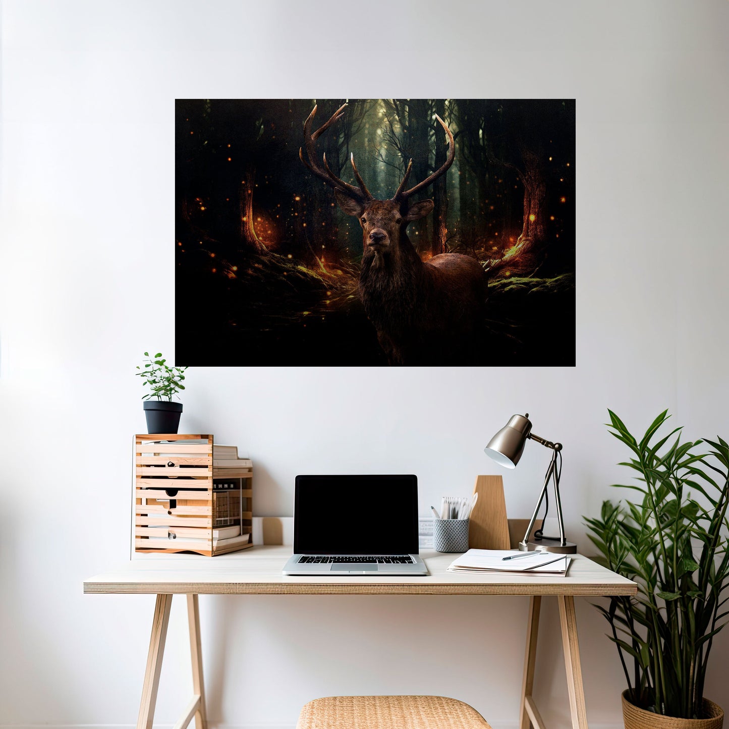 Poster orizzontale staccabile e attaccabile "GUARDIANO DELLA FORESTA INCANTATA"