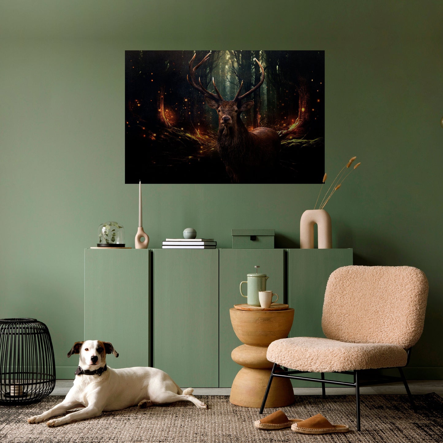Poster orizzontale staccabile e attaccabile "GUARDIANO DELLA FORESTA INCANTATA"