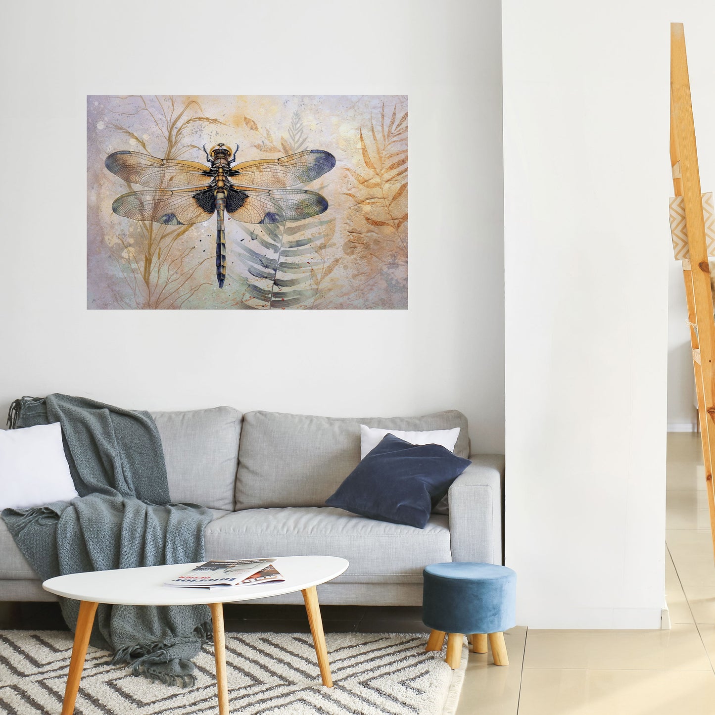 SUA ALTEZZA LIBELLULA Poster orizzontale staccabile e attaccabile