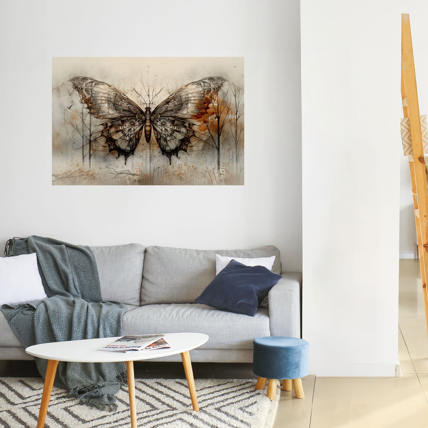 BELLEZZA MECCANICA SVELATA Poster orizzontale staccabile e attaccabile