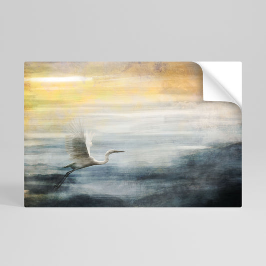 AIRONE IN VOLO Poster orizzontale staccabile e attaccabile