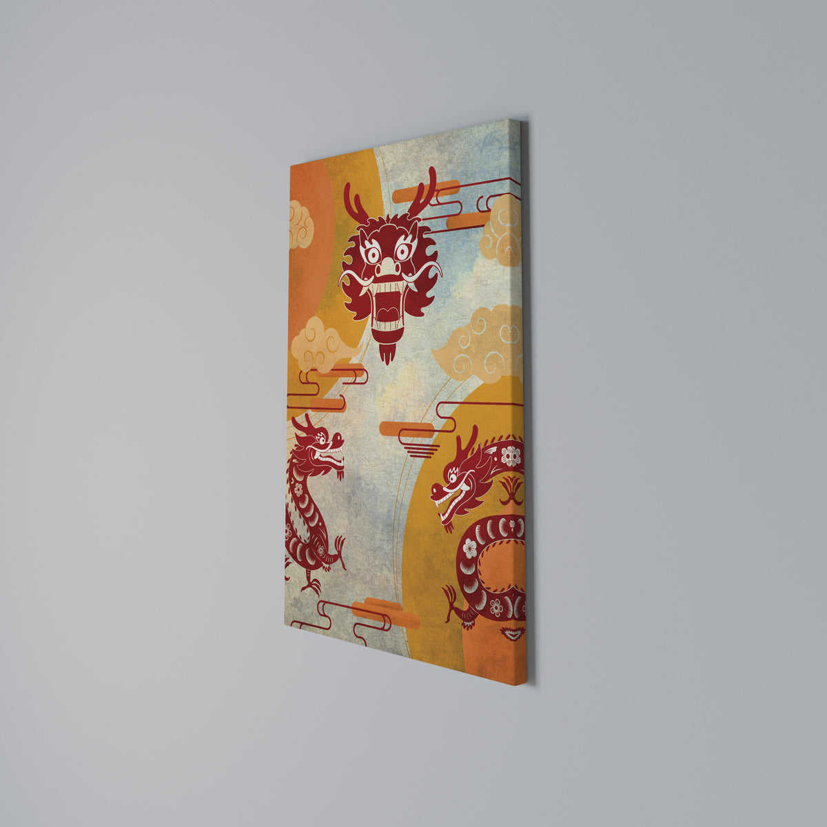 MYSTICAL DRAGON Stampa su tela verticale