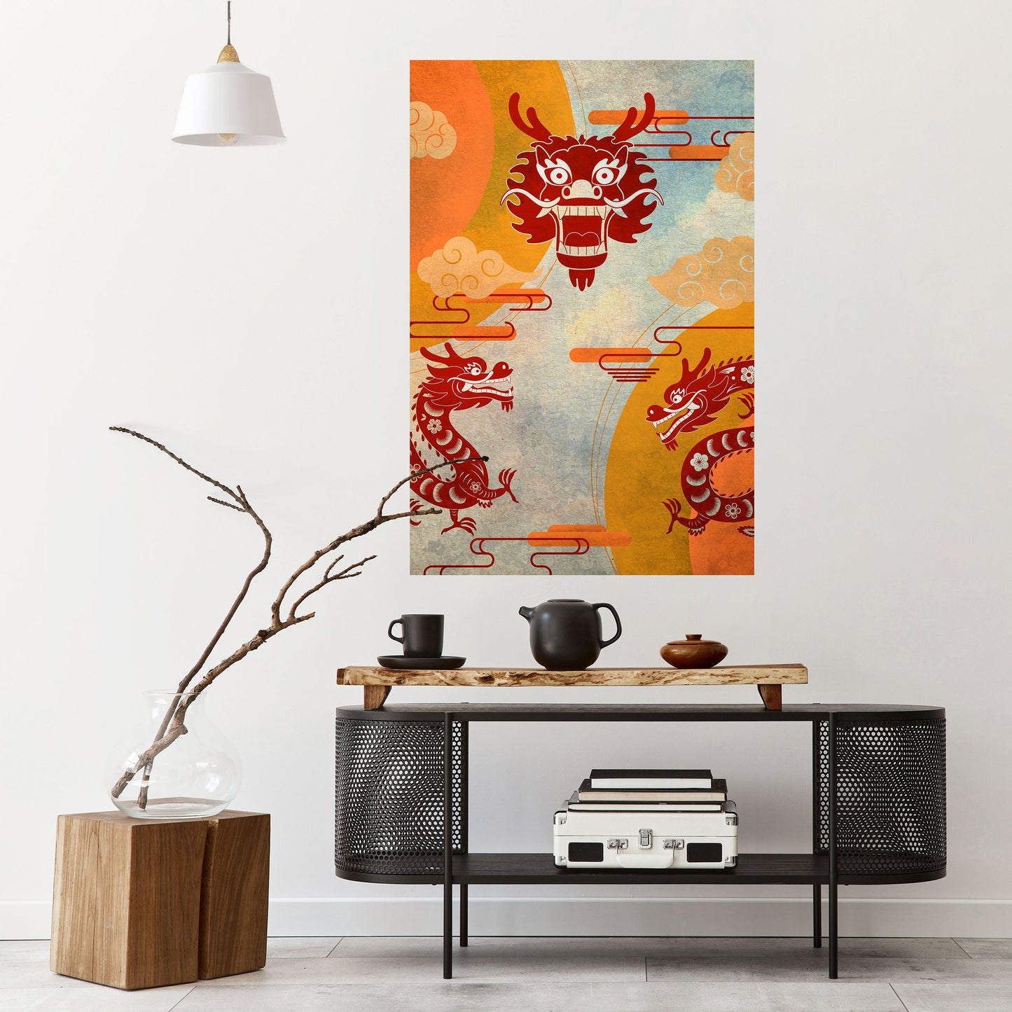 Poster verticale staccabile e attaccabile DRAGO MISTICO