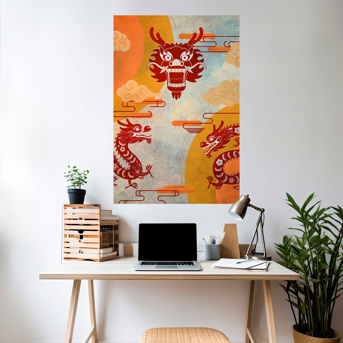 Poster verticale staccabile e attaccabile DRAGO MISTICO