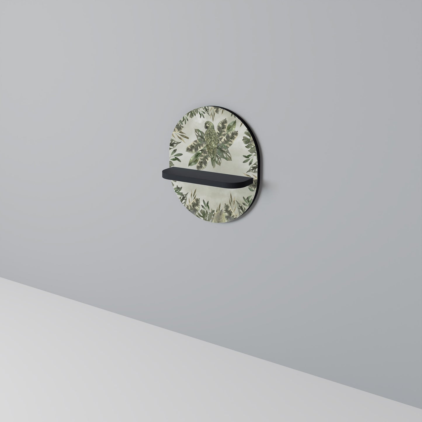 VERDANT ARINI Oval Art Shelf In Black Finish