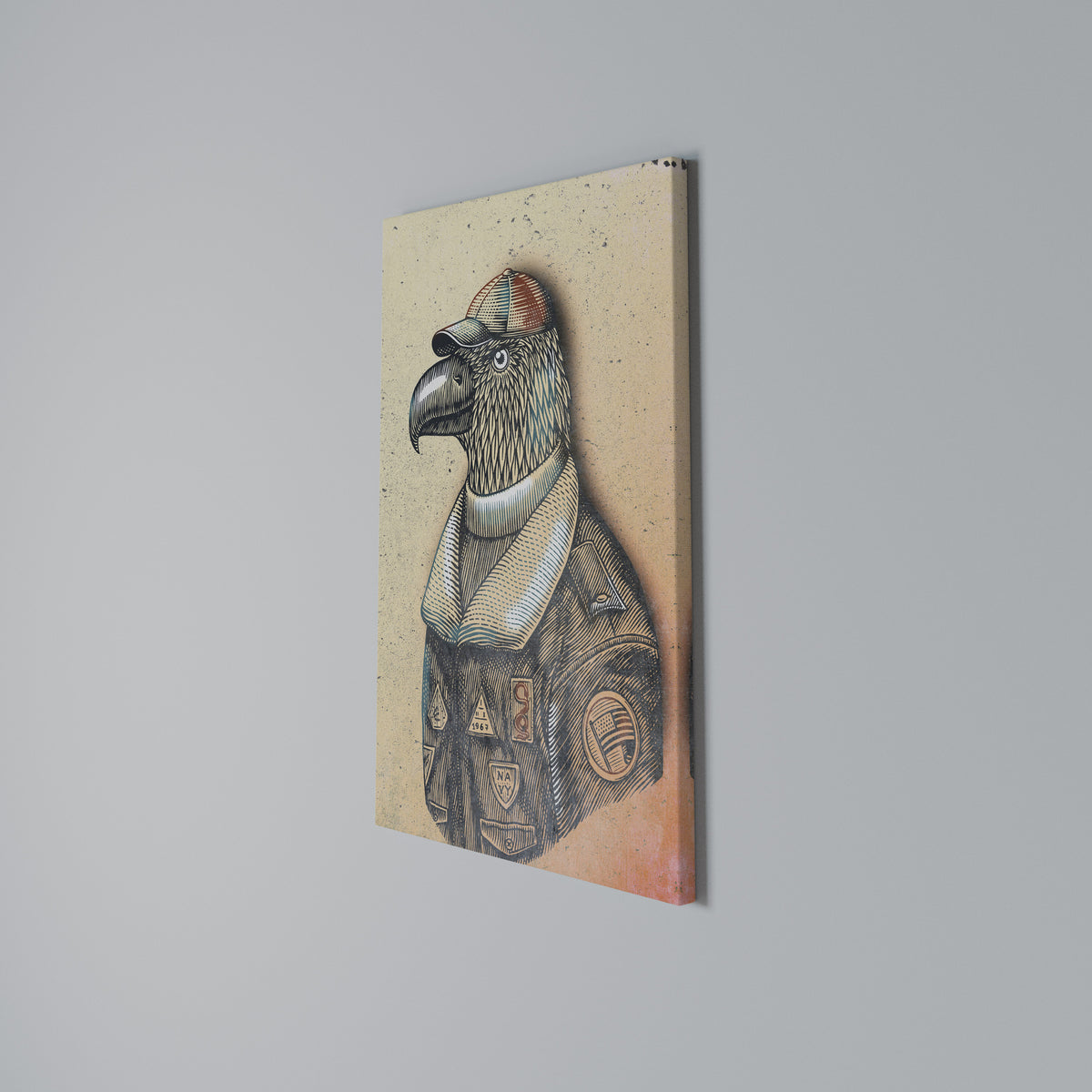 FEATHERED FASHIONISTA Stampa su tela verticale