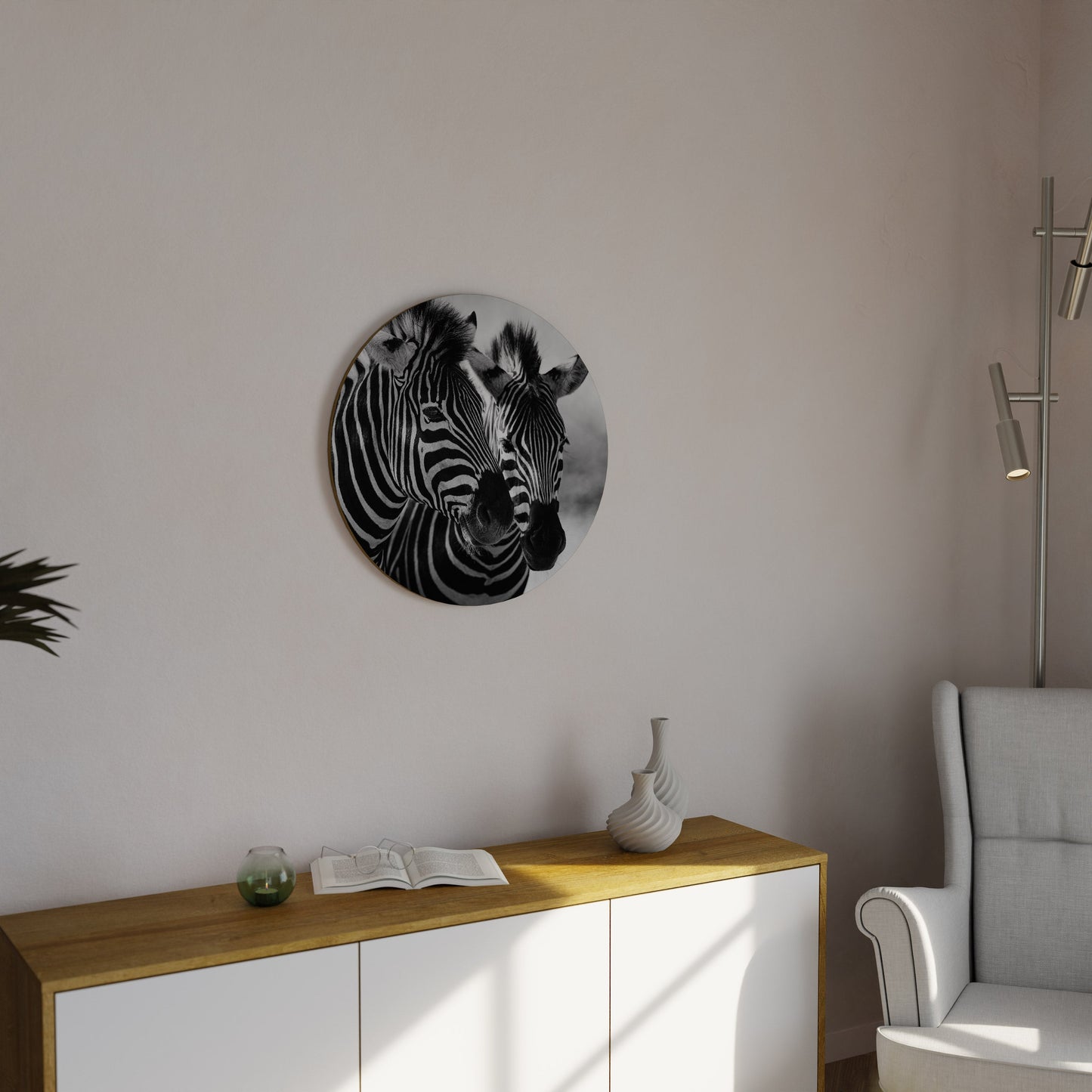 STRIPED SYMPHONY Round Wall Art