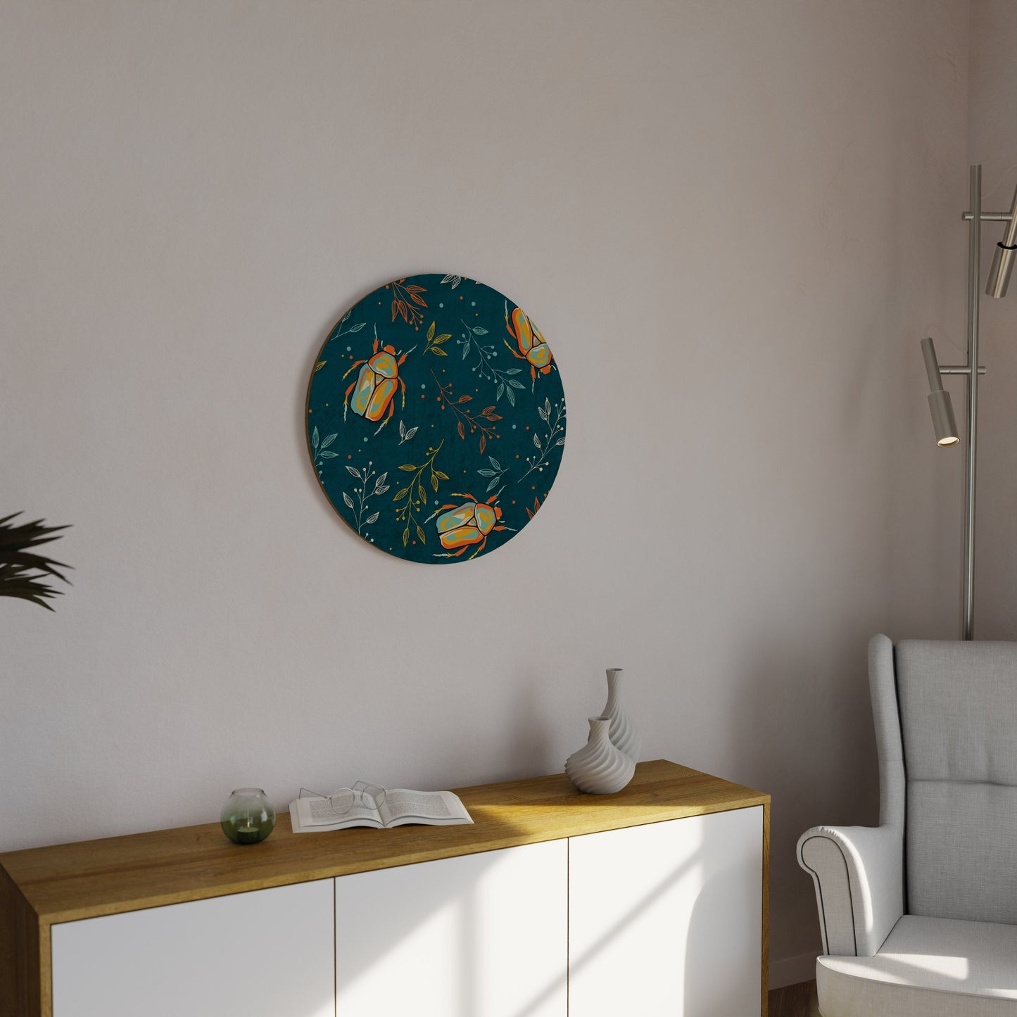 AUTUMN INSECTS Round Wall Art
