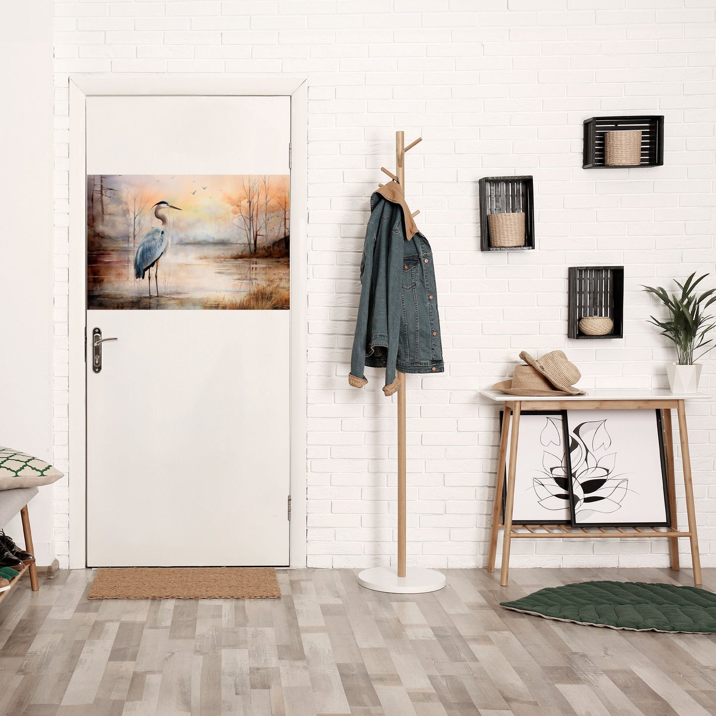 HERON DAYDREAM Poster orizzontale staccabile e attaccabile