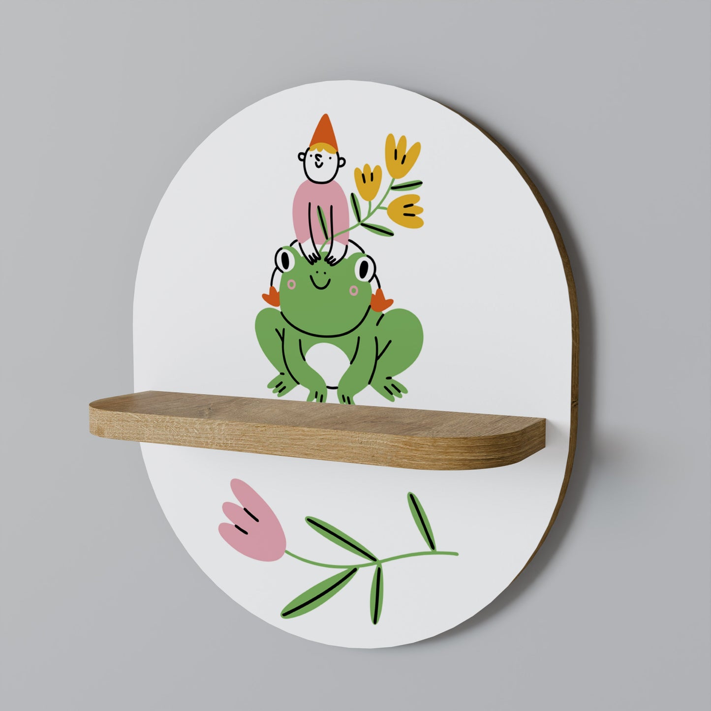 GARDEN INHABITANTS Mensola ovale per opere d'arte in effetto rovere