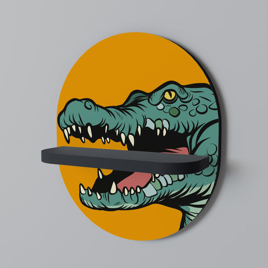 SALUTO MINACCIOSO Mensola ovale per arte in finitura nera