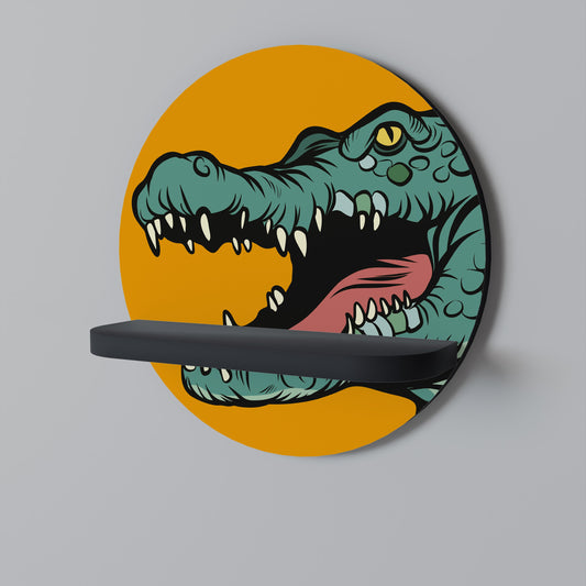 SALUTO MINACCIOSO Mensola rotonda per arte in finitura nera