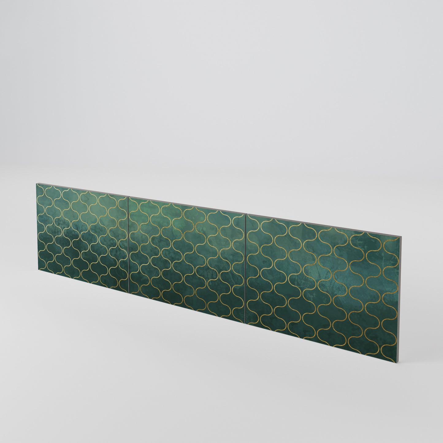 TESSELATED GREENERY 3-Piece TV Cabinet Door Set
