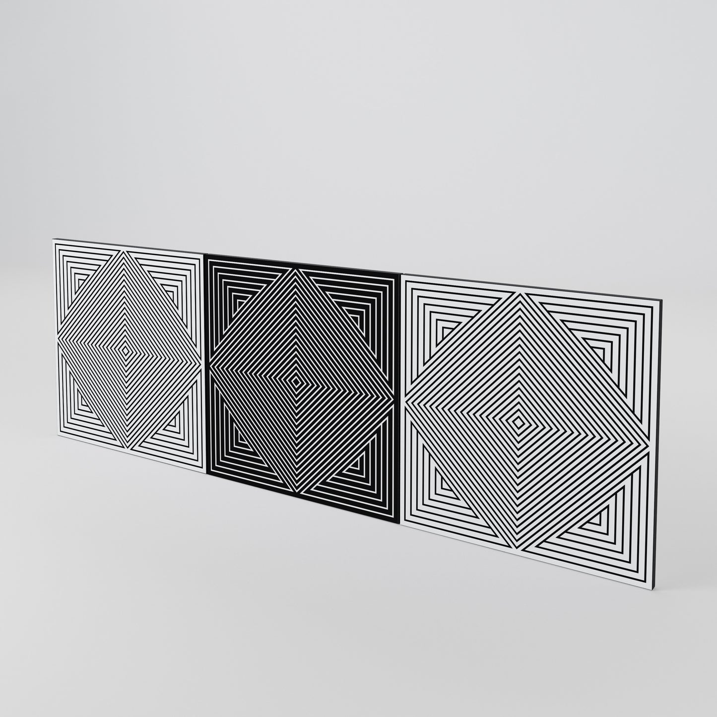 POLYGON ILLUSION Set di 3 ante per madia