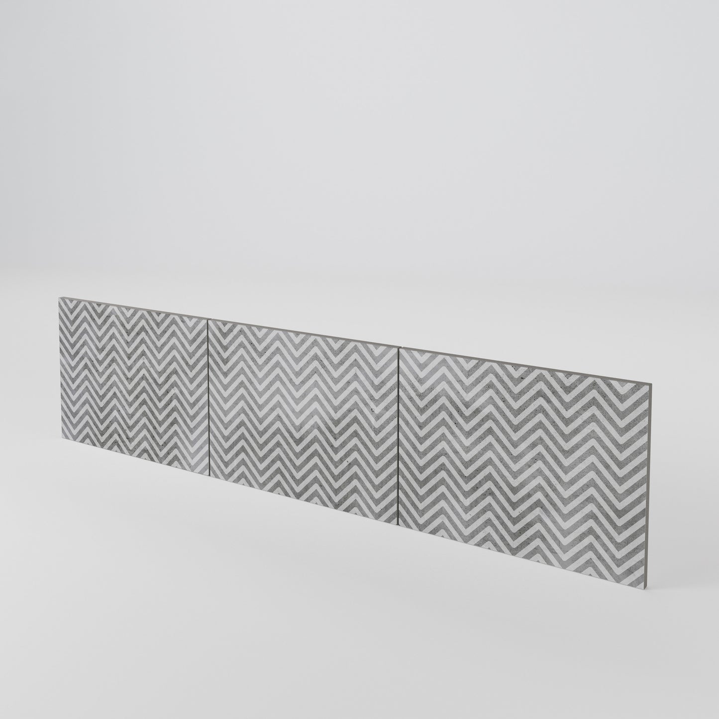 CONCRETE ZIG ZAG Set di 3 ante per mobile TV