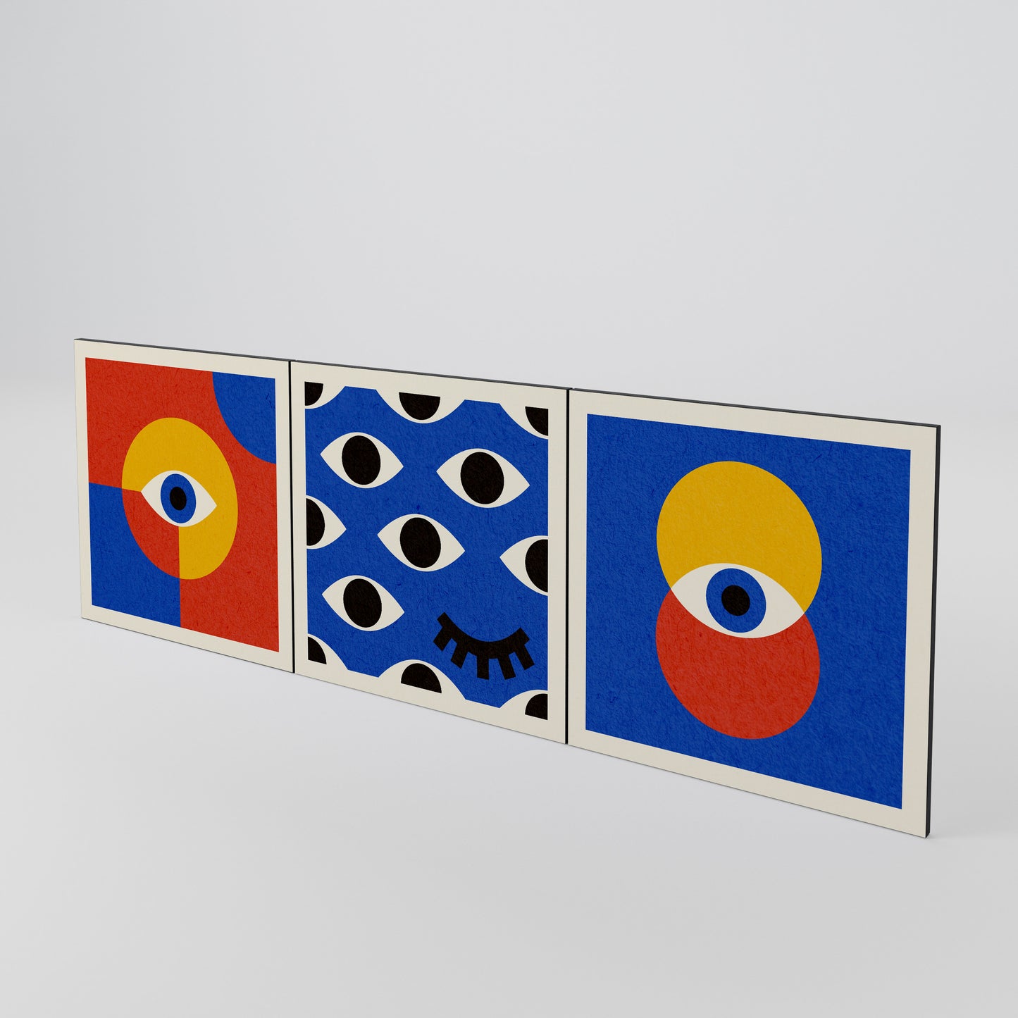 GEOMETRIC EYES Set di 3 ante per madia