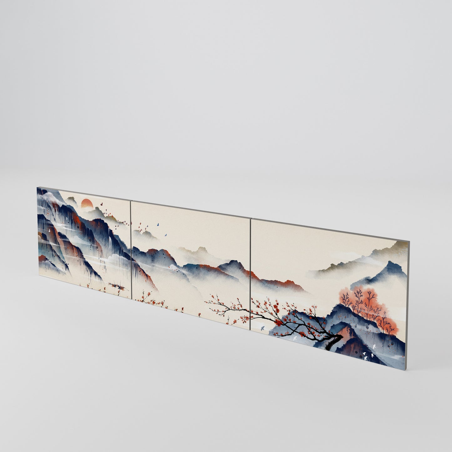 JAPANESE LANDSCAPE Set di 3 ante per mobile TV