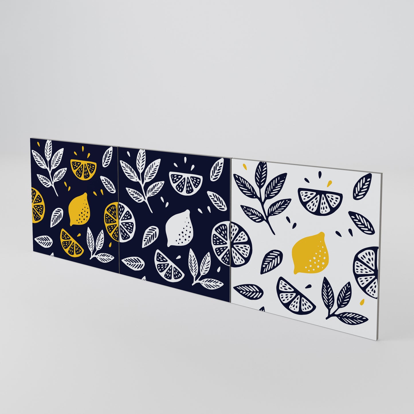 CITRUS BLACK AND WHITE Set di 3 ante per madia