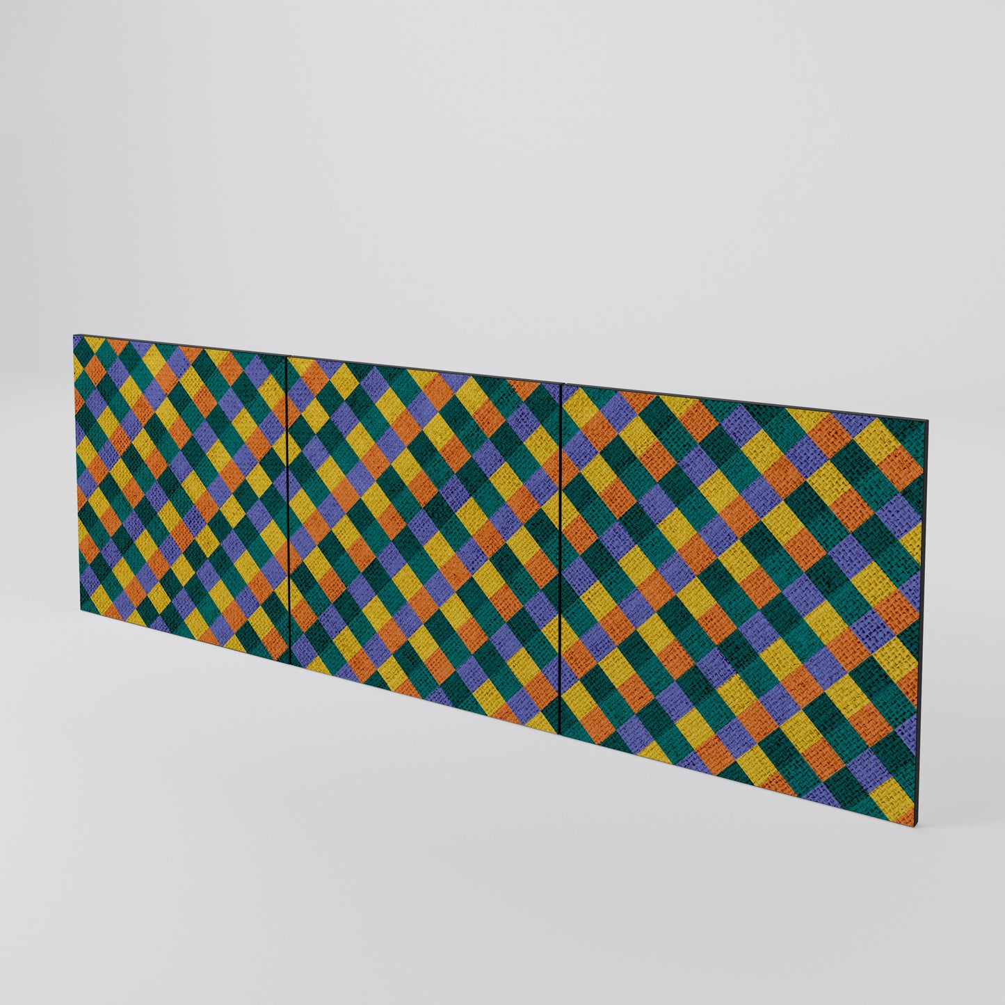 PAINTED SQUARES MIX Set di 3 ante per madia