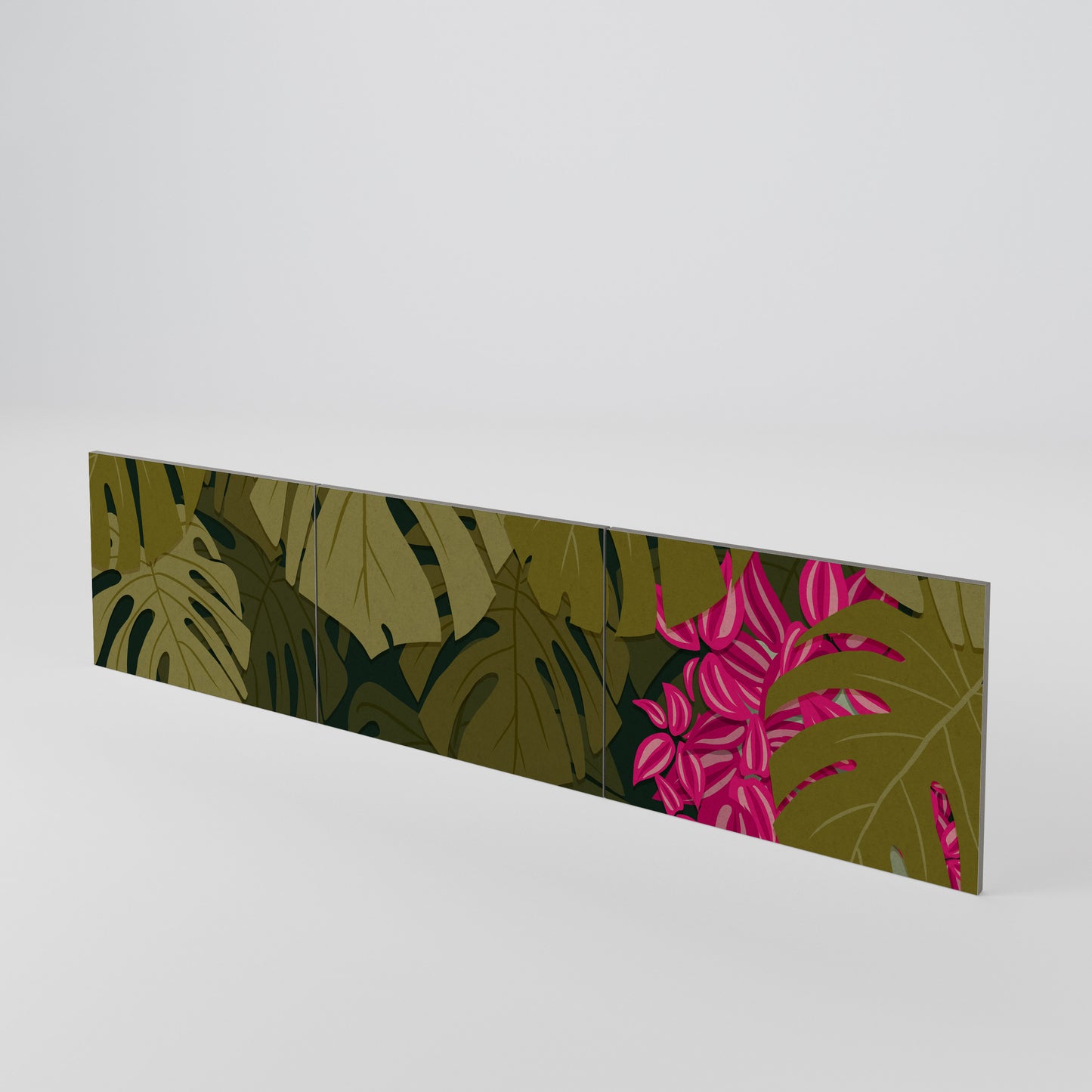 TROPICAL BEAUTY 3-Piece TV Cabinet Door Set