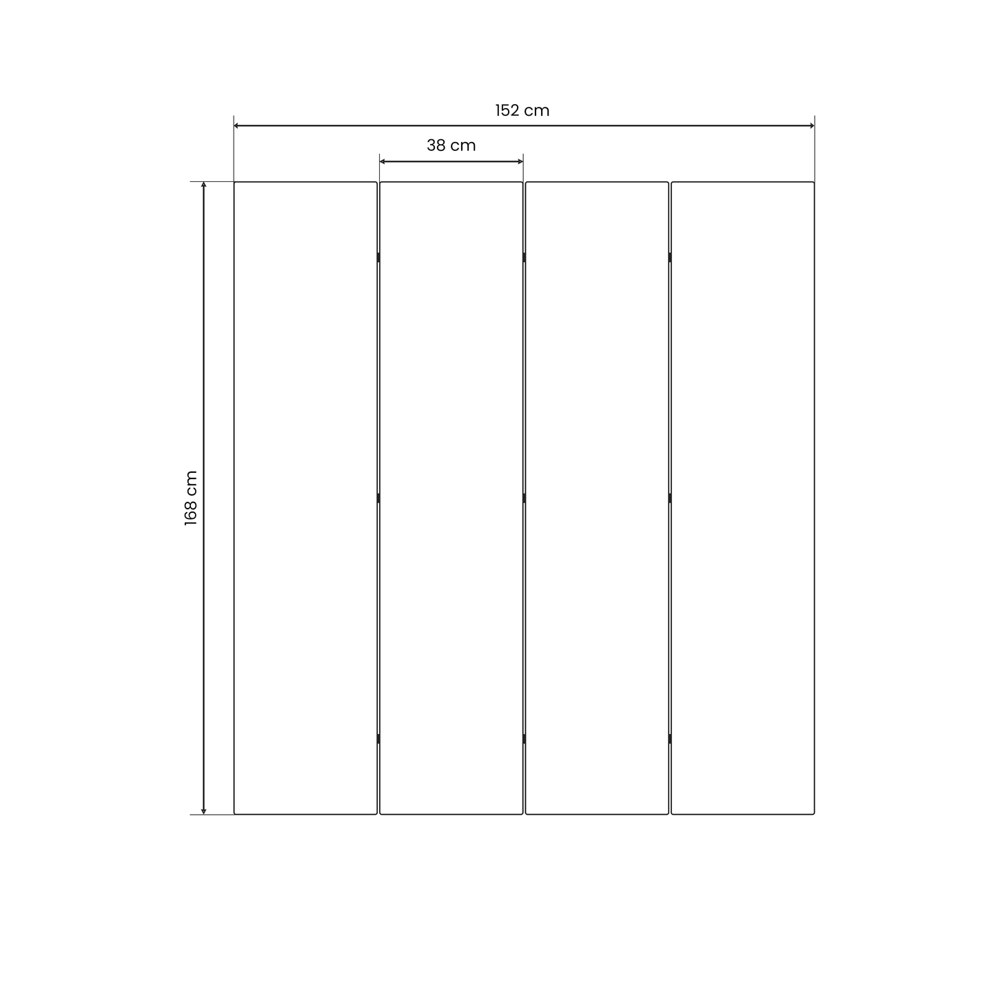 SFACCETTATURE VIBRANTI UNISCONO Divisorio decorativo per ambienti a 4 pannelli