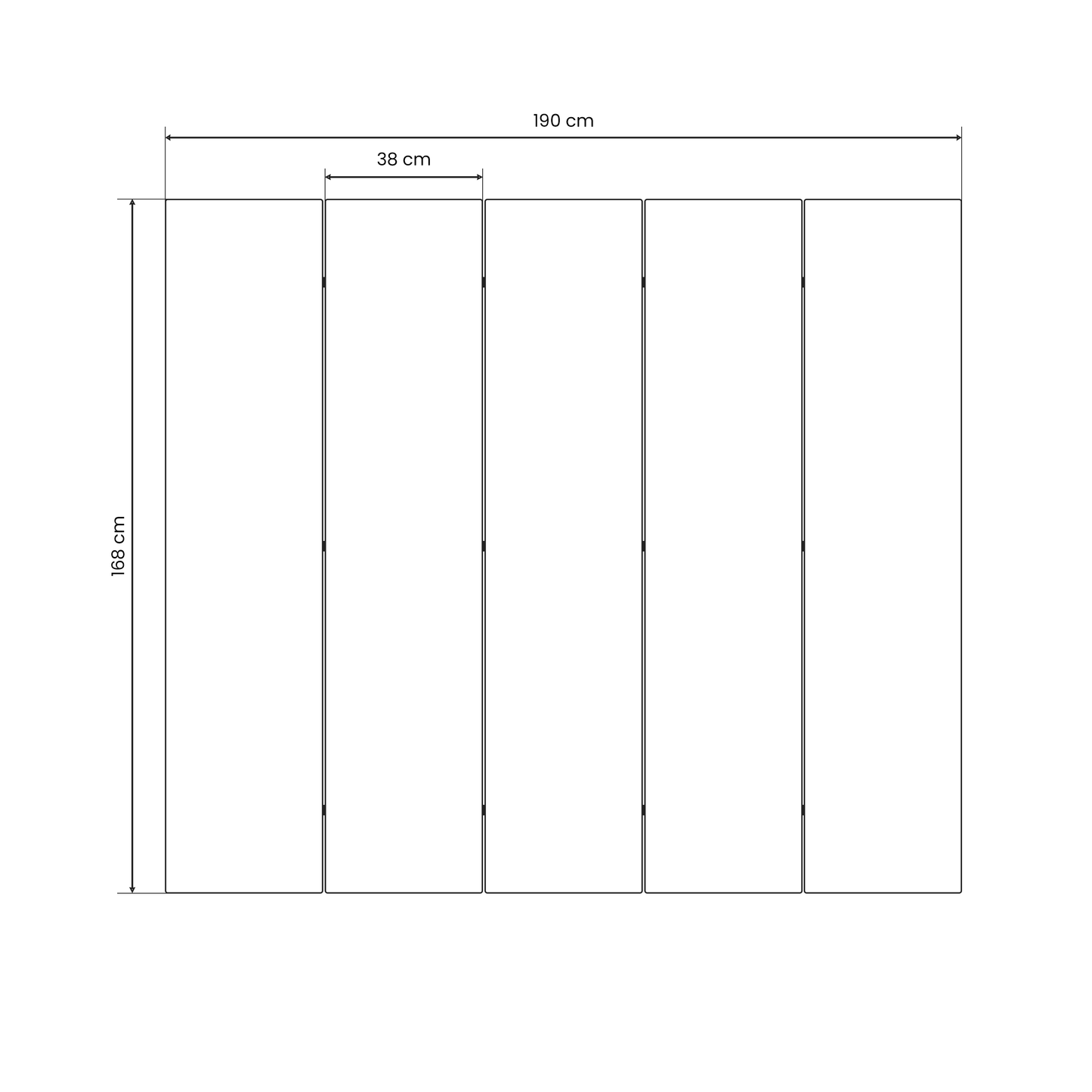 PERDITA DI CONFIGURAZIONE Divisorio decorativo per ambienti a 5 pannelli