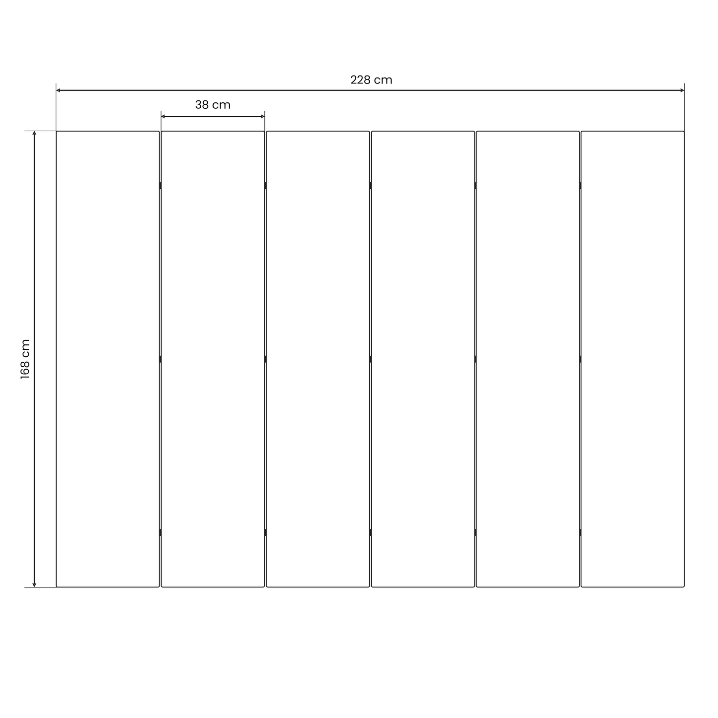 ASTRAZIONE E GEOMETRIA Divisorio decorativo per ambienti a 6 pannelli