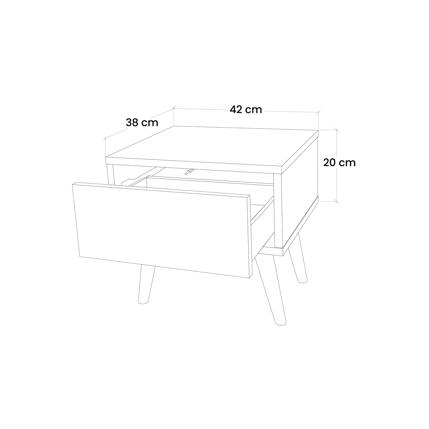 TRACES OF AUTUMN Nightstand in Oak Effect