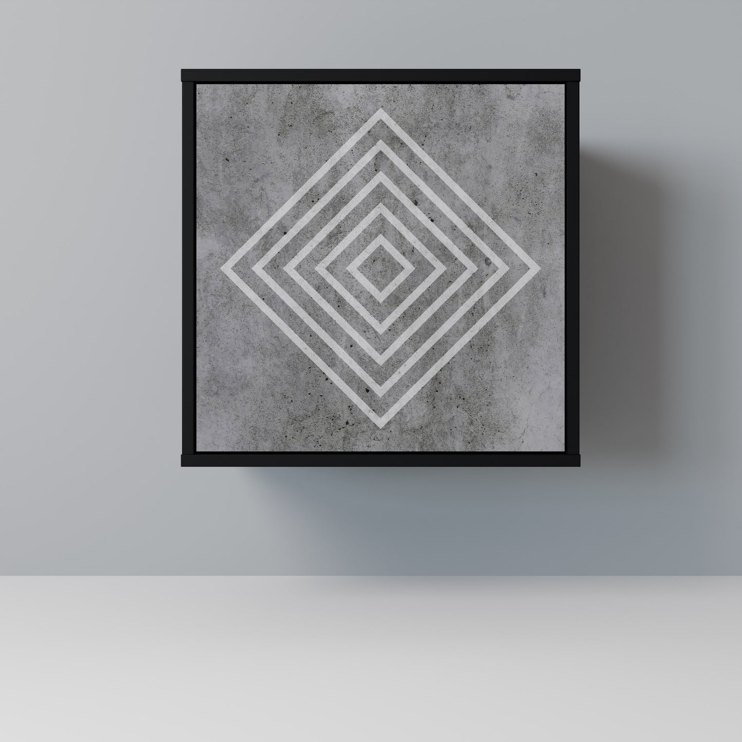 Credenza POLYGONAL ARTISTRY a 1 anta con finitura nera