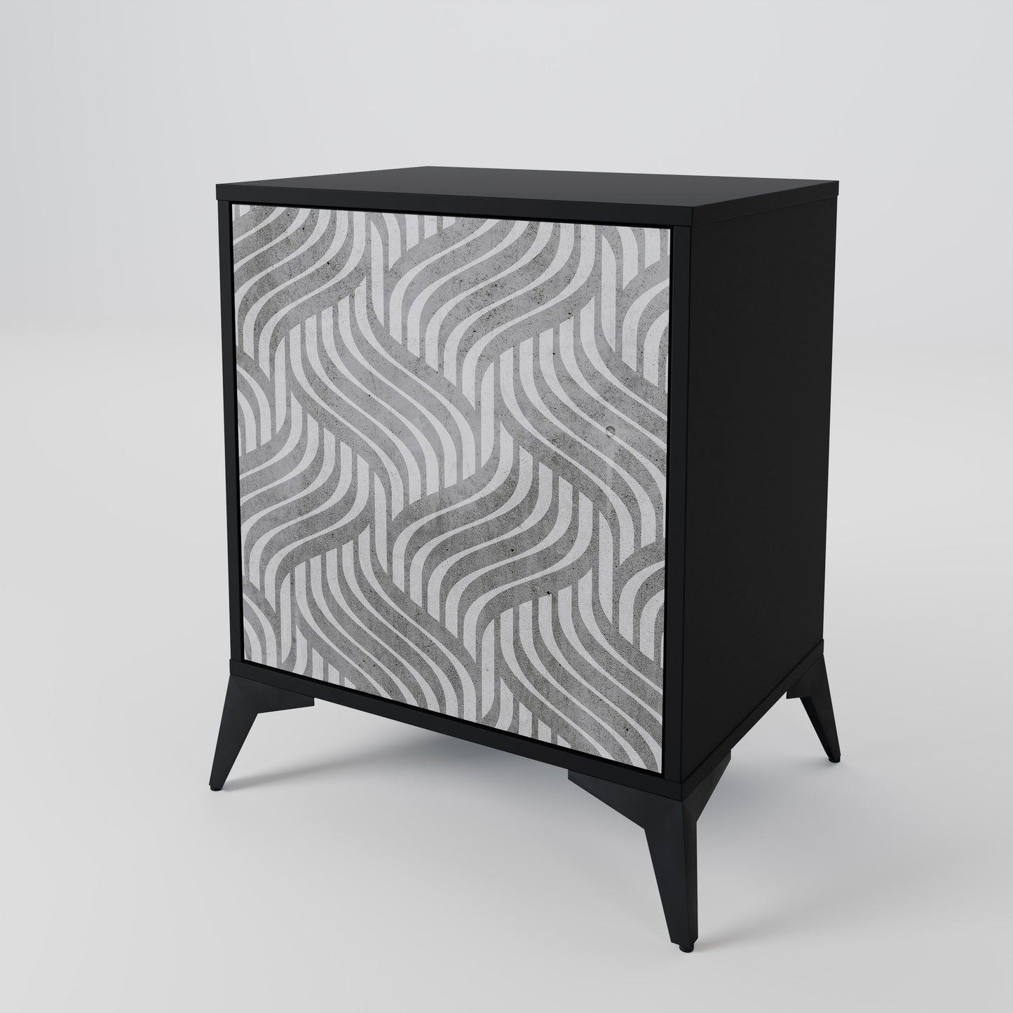 CONCRETE MOVEMENT 1-Door Sideboard in Black Finish