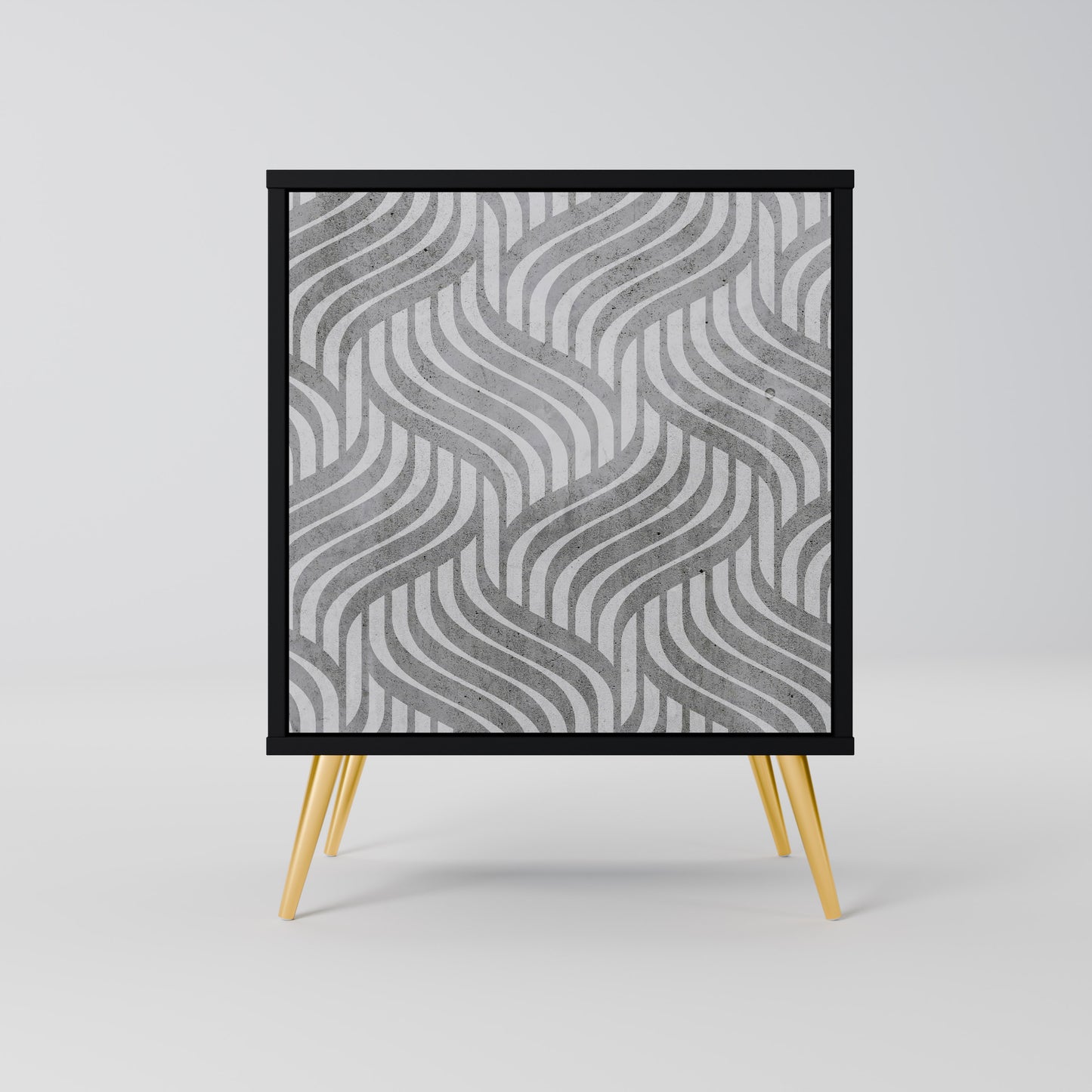 CONCRETE MOVEMENT 1-Door Sideboard in Black Finish