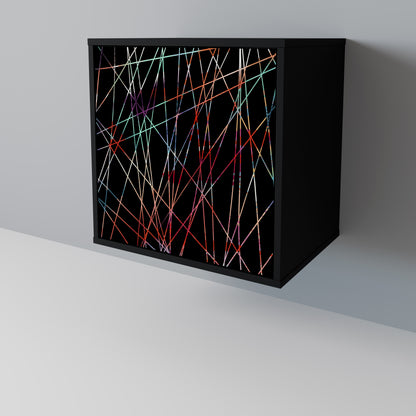 Credenza LUMINOUS SNARE a 1 anta con finitura nera