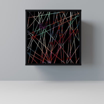 Credenza LUMINOUS SNARE a 1 anta con finitura nera