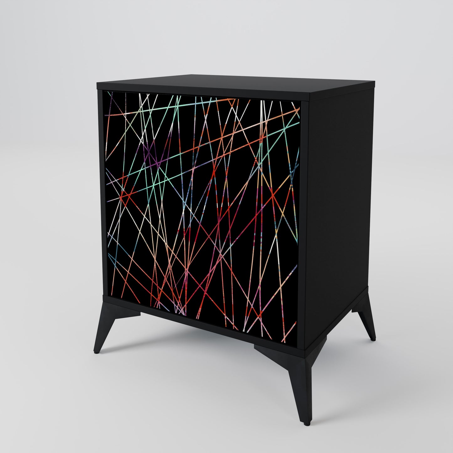 Credenza LUMINOUS SNARE a 1 anta con finitura nera