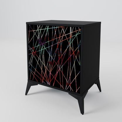 Credenza LUMINOUS SNARE a 1 anta con finitura nera