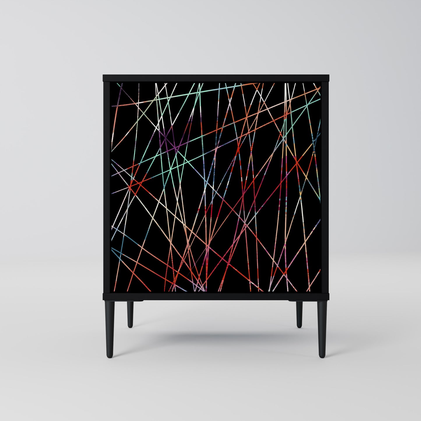 Credenza LUMINOUS SNARE a 1 anta con finitura nera