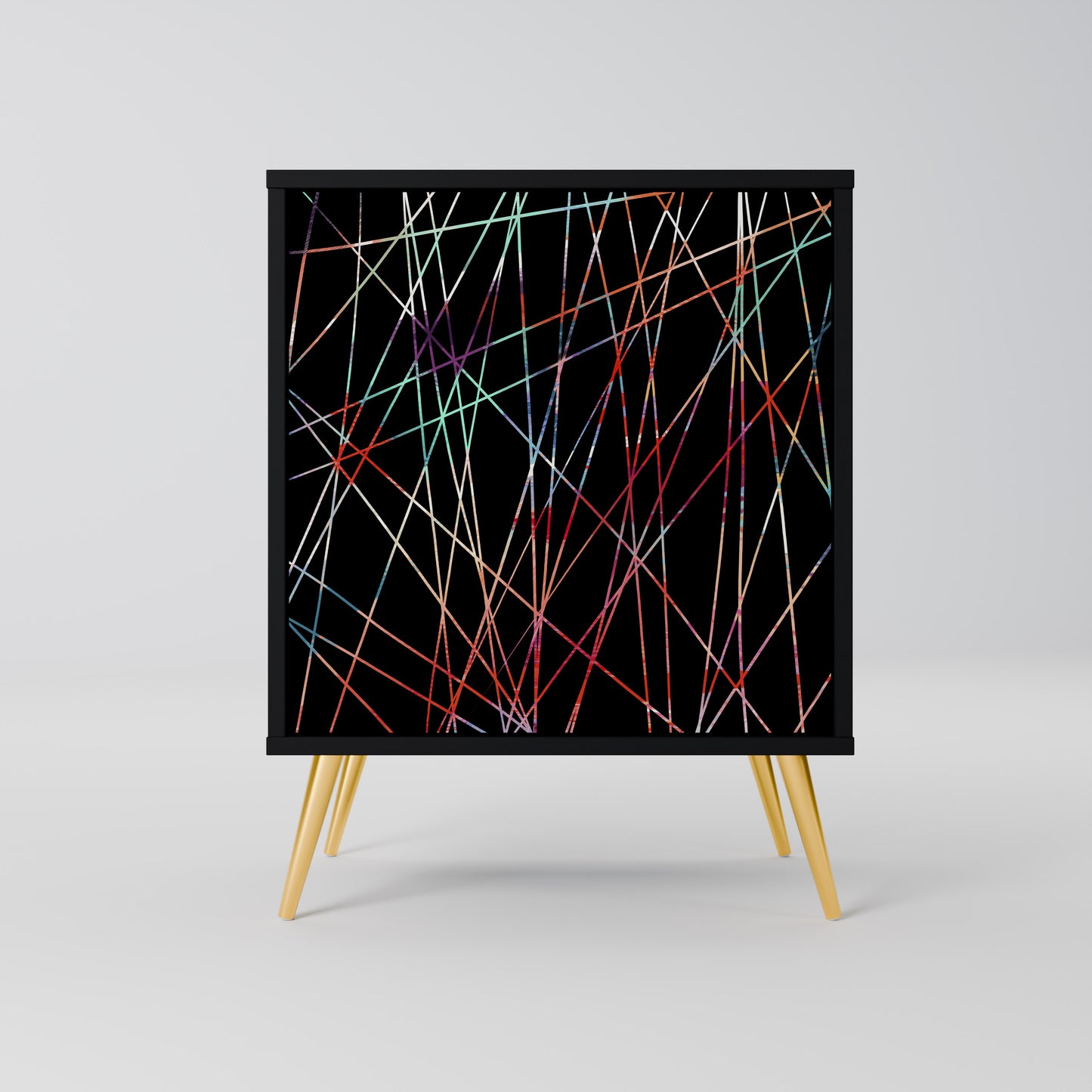 Credenza LUMINOUS SNARE a 1 anta con finitura nera